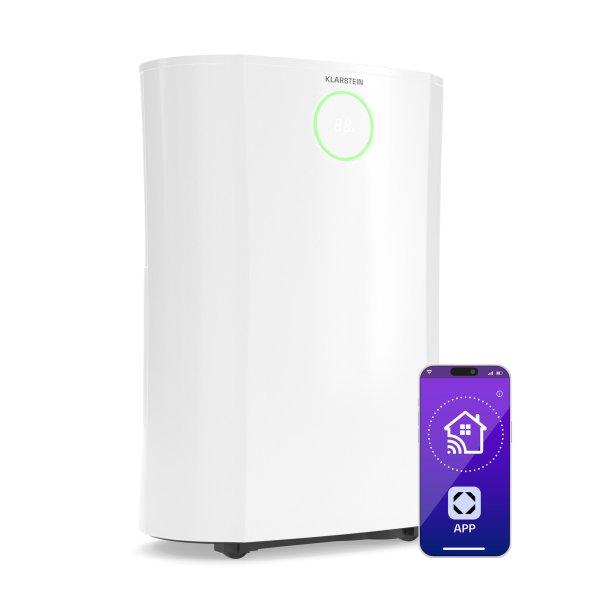 Klarstein DryFy ProConnect 16L párátlanító, 16 l/nap, 24 m², WiFi, App, LED
kijelző, 24 órás időzítő