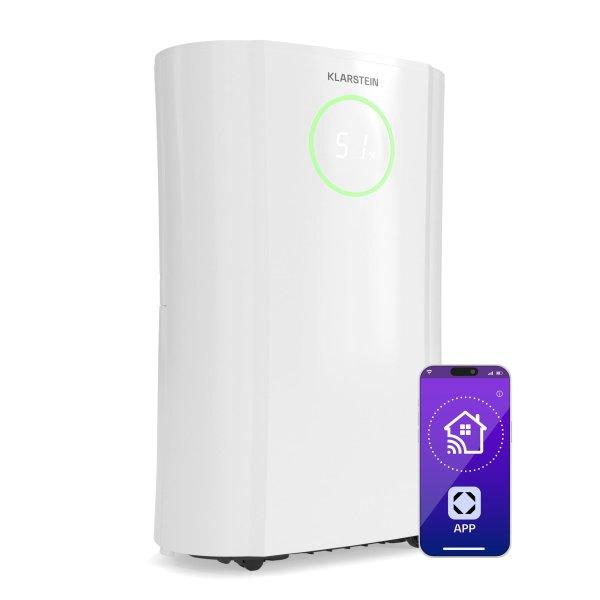 Klarstein DryFy ProConnect 24 párátlanító, 24 l/nap, 36 m², WiFi, App, LED
kijelző, 24-órás időzítő