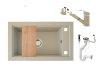 Grnit mosogat Nero Panama + kihzhat Shower csaptelep + v