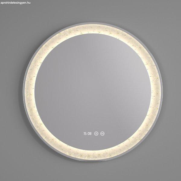 Welland Carrara LED tükör - LED tükör - fényerő + színhőfok állítás +
páramentesítő + óra - Ø 60 cm