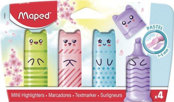 Szövegkiemelő készlet, 1-5 mm, MAPED "Mini Pastel", 4 különböző
pasztell szín