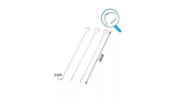 6 db 30 cm-es fém saslik pálca