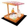 Fa homokoz rnykol tetvel Baby Mix 120x120 cm piros-feh