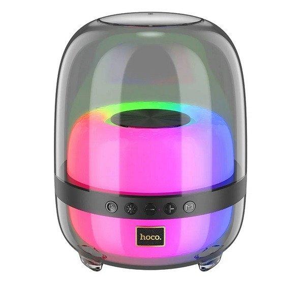 HOCO BS58 bluetooth hordozható hangszóró (v5.1, 1800mAh belső akku, TF
kártyaolvasó, USB, AUX, LED világítás) FEKETE