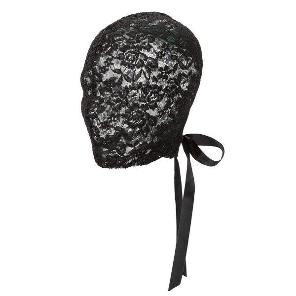 CalExotics - Elegáns fekete csipke balaclava masnival