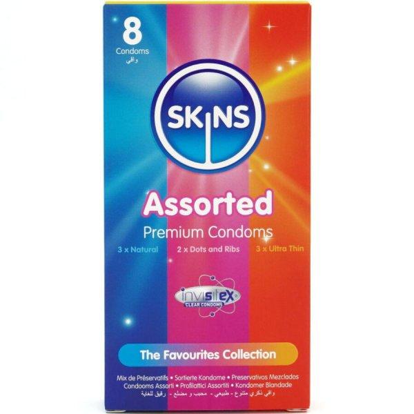 SKINS - válogatott prémium óvszer csomag 8 db