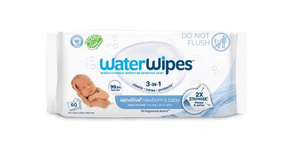 WATERWIPES Nedves törlőkendők, műanyagmentes 60 db