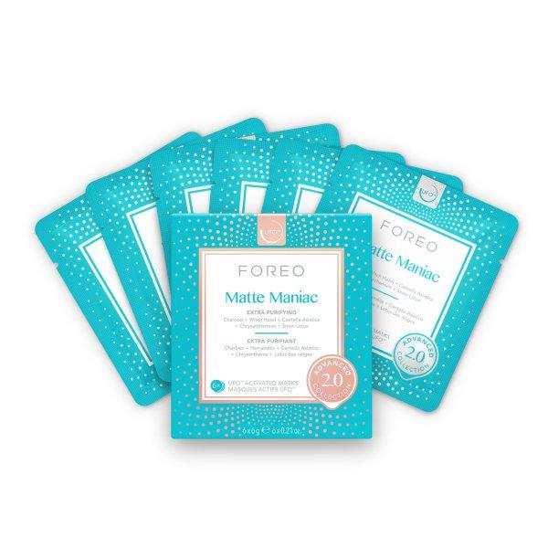 Foreo Extra tisztító arcmaszk a tökéletlen bőrre UFO™ Matte Maniac
(Cleansing Mask) 6 x 6 g