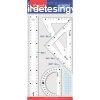 Vonalzkszlet, nagy, manyag, 4 darabos, MAPED "Start&