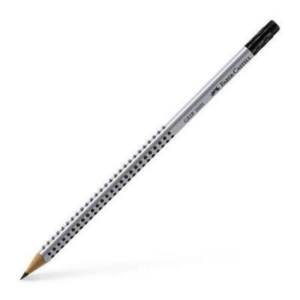 Grafitceruza radírral, HB, háromszögletű, FABER-CASTELL "Grip
2001"