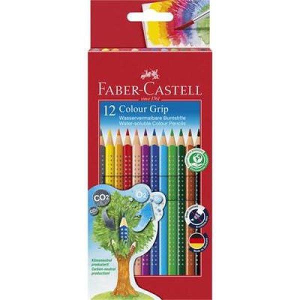 Színes ceruza készlet, háromszögletű, FABER-CASTELL "Grip 2001",
12 különböző szín