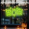 Halloween-i foszforeszkl ablakdekor - koponya - 29 x 16 cm