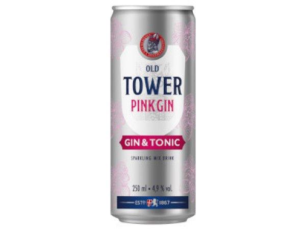 Old Tower Gin & Tonic 250ml Pink DRS