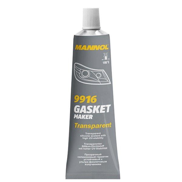 Szilikon tömítő paszta színtelen (+180°C), 85 g., Mannol 9916 Gasket Maker
Transparent