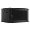 LANBERG Wall mount cabi19inch 6U 600x450 mesh door black fla