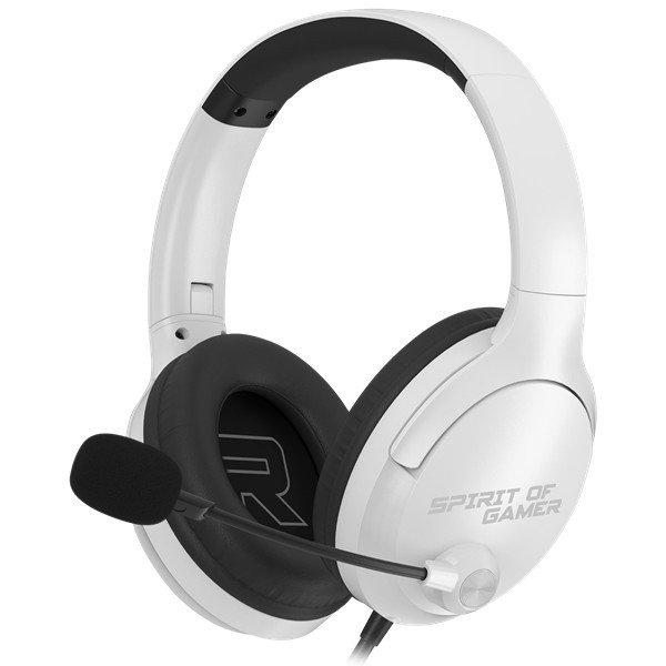 Spirit of Gamer Fejhallgató - PRO-H4 White (MultiPlatform, mikrofon, 3.5mm
jack, hangerőszabályzó, fehér)