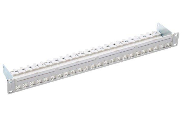 R&M R813485 Patch Panel 19" 1U 24-Port/s, Cat. 6A, szürke, üres-modulok
nélkül