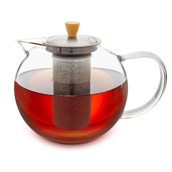 Klarstein Glaswerk Sencha, teáskancsó, 1,8 L, rozsdamentes acél szűrő,
boroszilikát üveg, fedél