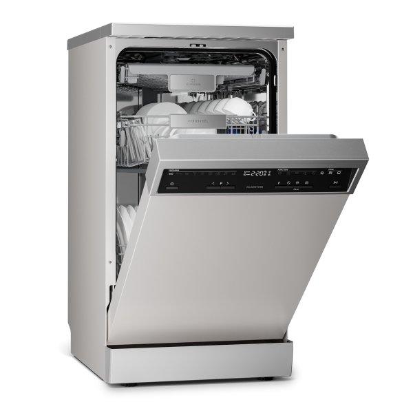 Klarstein Verosteel szabadon álló mosogatógép | Minimalista, kompakt,
elegáns | EEC B | 45 cm