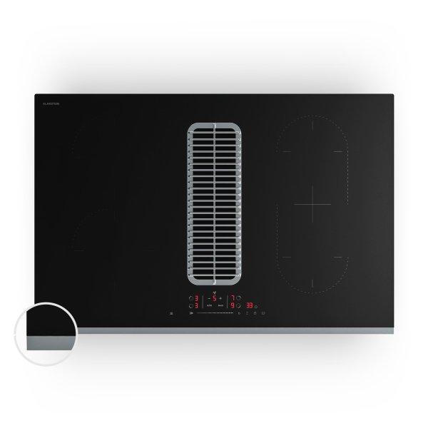 Klarstein Verosteel indukciós főzőlap beépített páraelszívóval,
elegáns, minimalista, 8400W, 80 cm