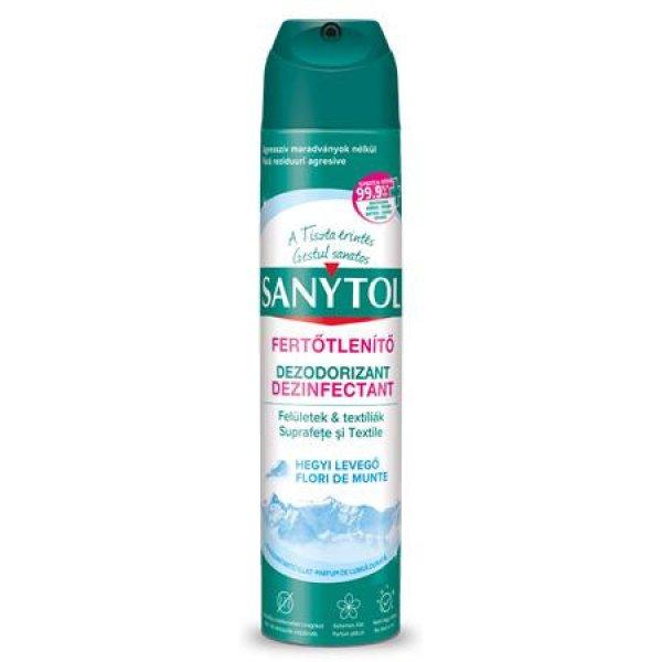 Légfrissítő, fertőtlenítő, 300 ml, SANYTOL, hegyi levegő