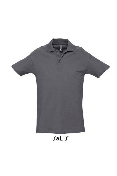 Férfi WINTER II rövid ujjú három gombos galléros pamut piké póló,
SOL'S SO11362, Mouse Grey-S