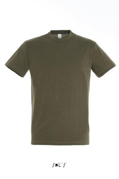 Uniszex REGENT kereknyakú rövid ujjú pamut póló, SOL'S SO11380,
Army-3XL