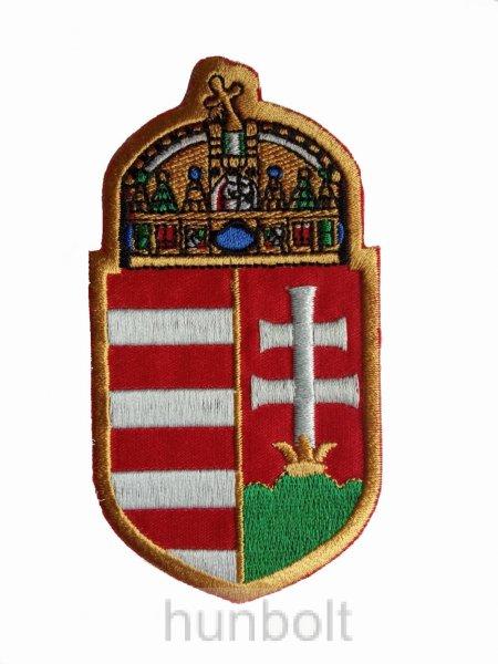 Felvarrható hímzett címer matrica 10,5x5,5 cm 
