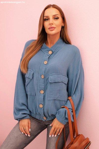 Muszlin hosszú ujjú ing IT90 modell farmer színben