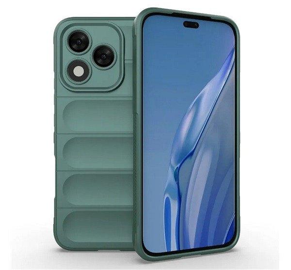 Szilikon telefonvédő (ütésállóság, kameravédő, 3D) SÖTÉTZÖLD Honor
400 Lite