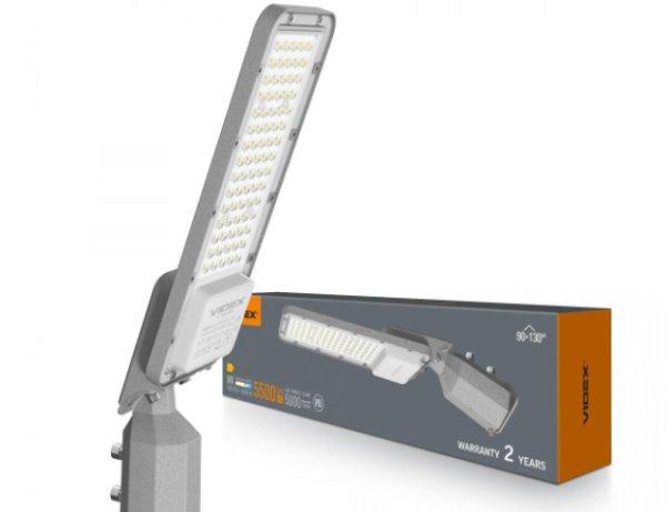 Videx LED 50 W-os fekete színű LED utcai lámpa 5000K  IP65