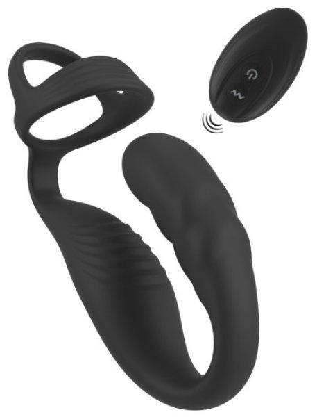Rebel Cock Ring with RC Prostate Plug Black