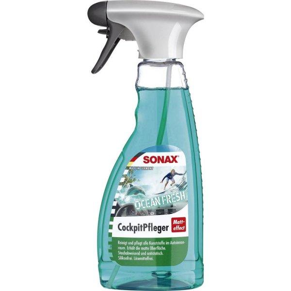 Műszerfalápoló, matt pumpás spray, óceánfriss illatú 500 ml, SONAX
CockpitPfleger Matteffect Ocean-fresh