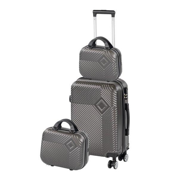 TraveLux Pro XII gurulós bőrönd szett szürke