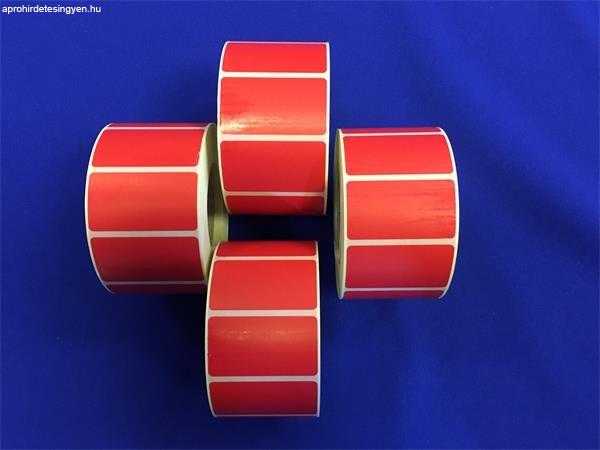 Etikett, thermo, 25x45 mm, 1000 etikett/tekercs, piros
