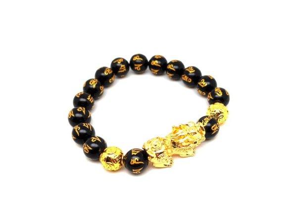 Ónix dragon golyó karkötő 10mm