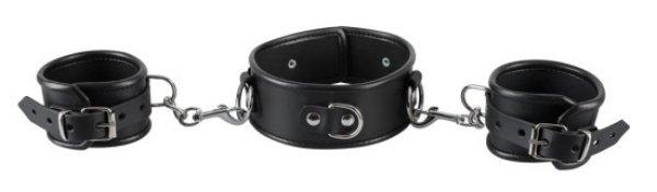 Zado Leather neck and hand cuffs