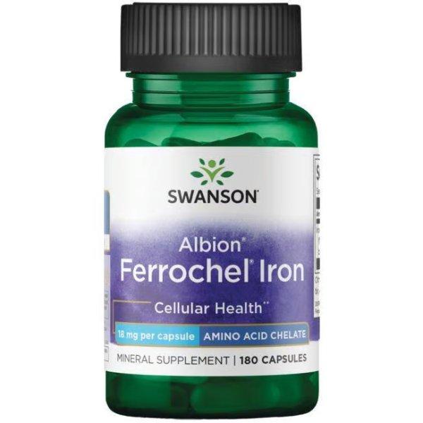 SWANSON Ferrochel Vas-biszglicinát-kelát 18 mg / 180 db kapszula 