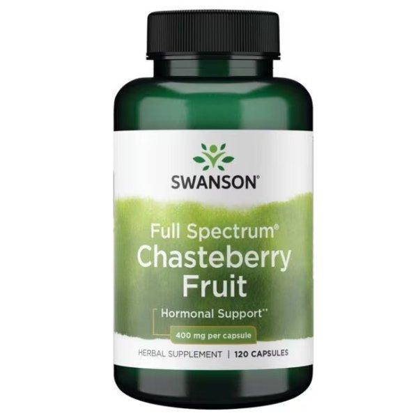 SWANSON Barátcserje (Vitex agnus-castus, gyümölcs) 400 mg / 120 vegán
kapszula