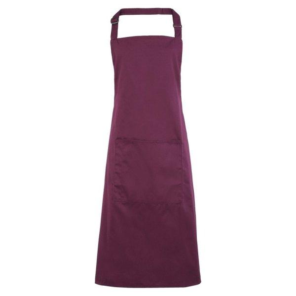 Premier Workwear Kantáros konyhai kötény zsebbel - Padlizsánlila