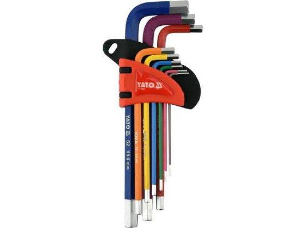 YT-05631 Színezett imbuszkulcs készlet 9 részes 1,5 -10mm