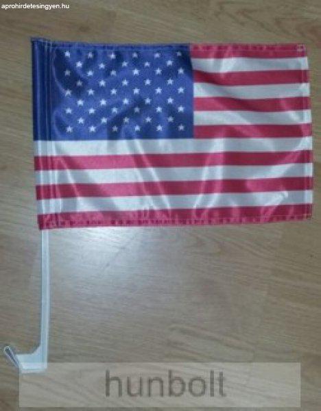 Amerikai autós zászló, ablakra tűzhető (35x25 cm)