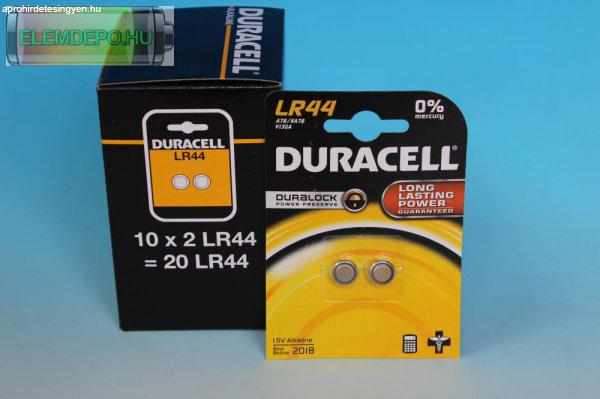 Duracell LR44 KA76 AG13 G13A 1,5V B2 1db elem