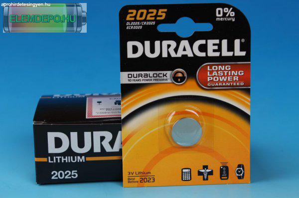 Duracell Lithium DL 2025 CR2025 3V BL2 NEW (1db elem)