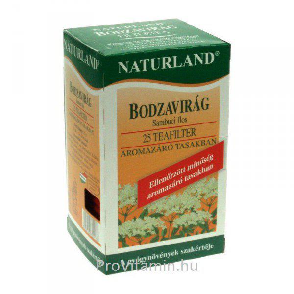 Naturland Bodzavirág tea, filteres 25x1g