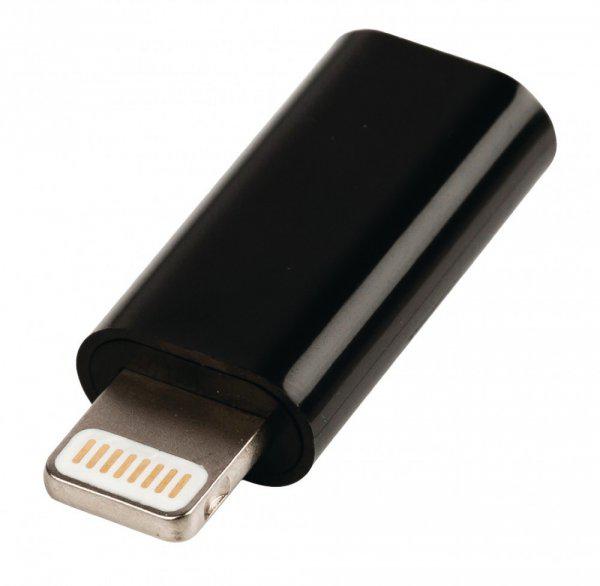 Lightning-Adapter Apple Lightning - USB Micro B Dugó Fekete