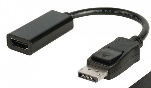 DisplayPort Kábel DisplayPort Dugó - HDMI Kimenet 0.20 m Fek