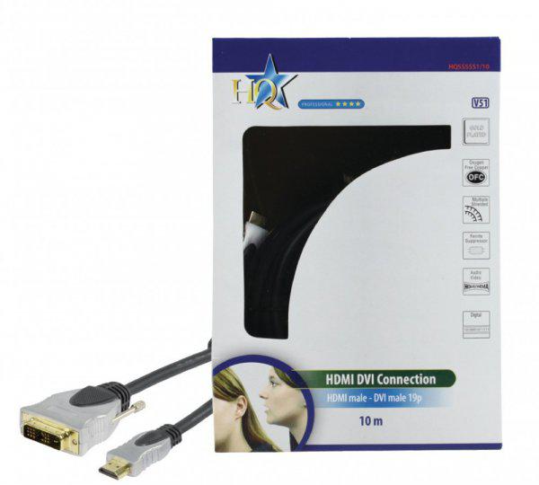 Nagy Sebességű Hdmi Kábel HDMI Csatlakozó - DVI-D 18 + 1 Tűs
