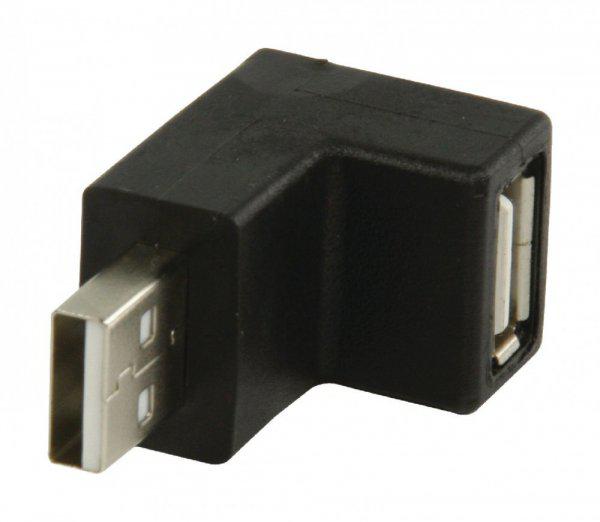 USB 2.0 Adapter Könyök 90 ° A Dugasz - A Aljzat Fekete