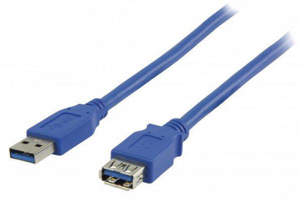 USB 3.0 Hosszabbító Kábel A Dugasz - A Aljzat Kerek 1.00 m K